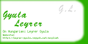 gyula leyrer business card